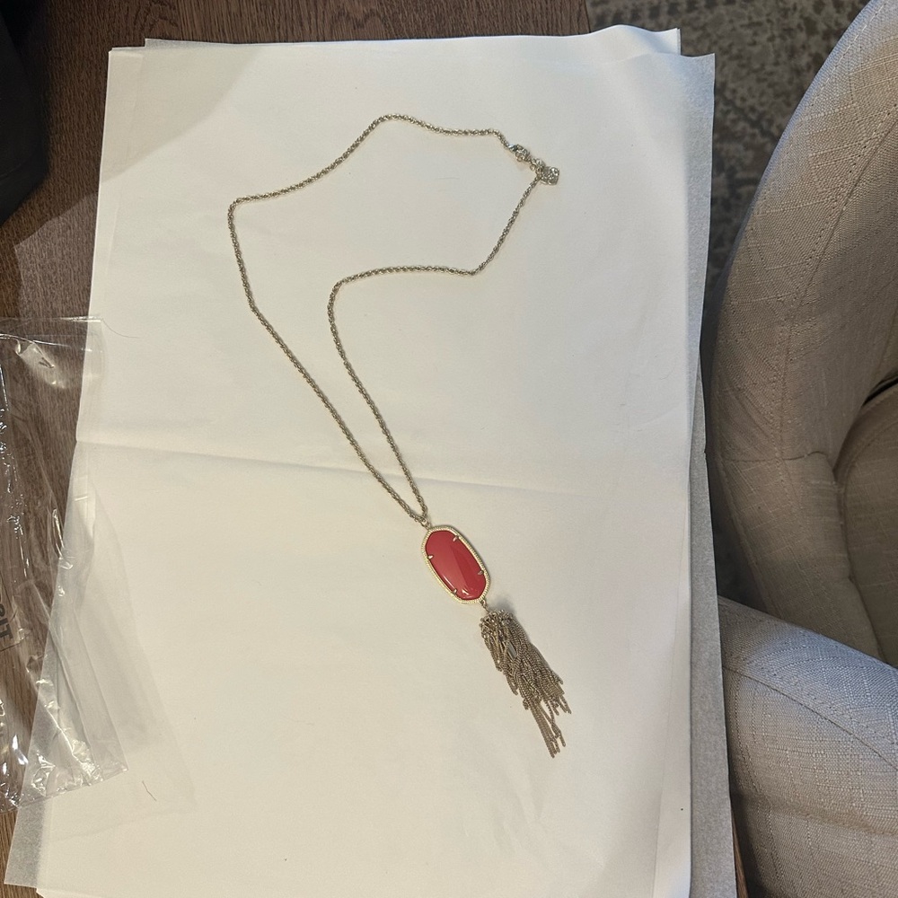 Kendra Scott Rayne Red Pendant Necklace